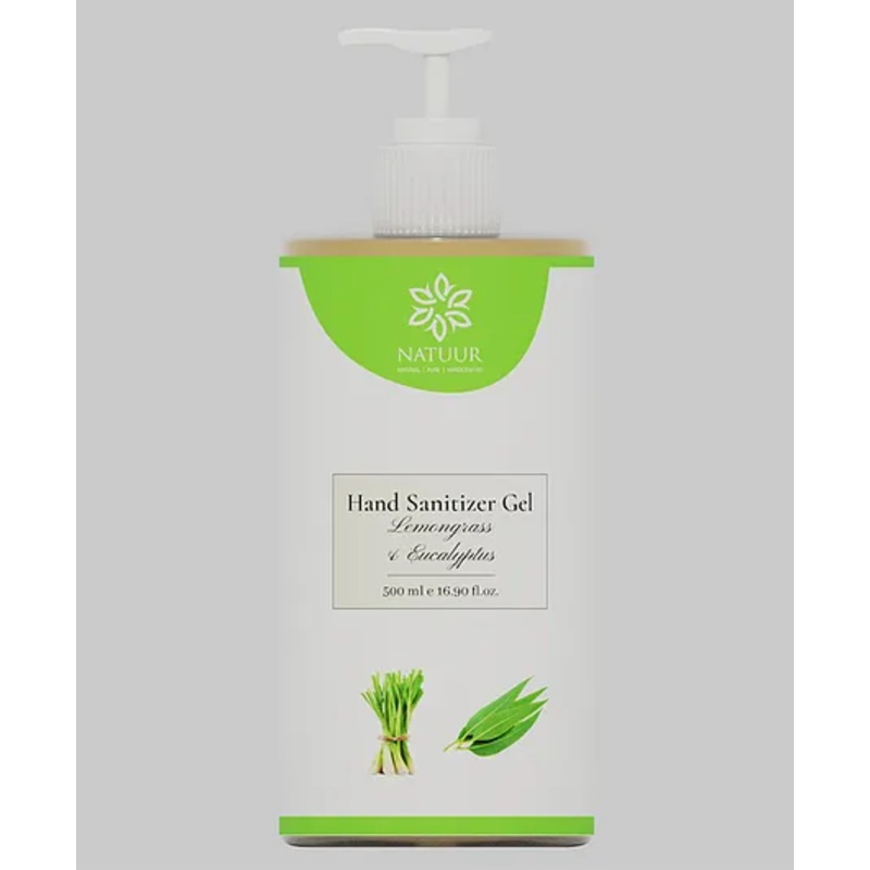Natuur-Hand sanitizer gel – lemongrass and eucalyptus 500ml