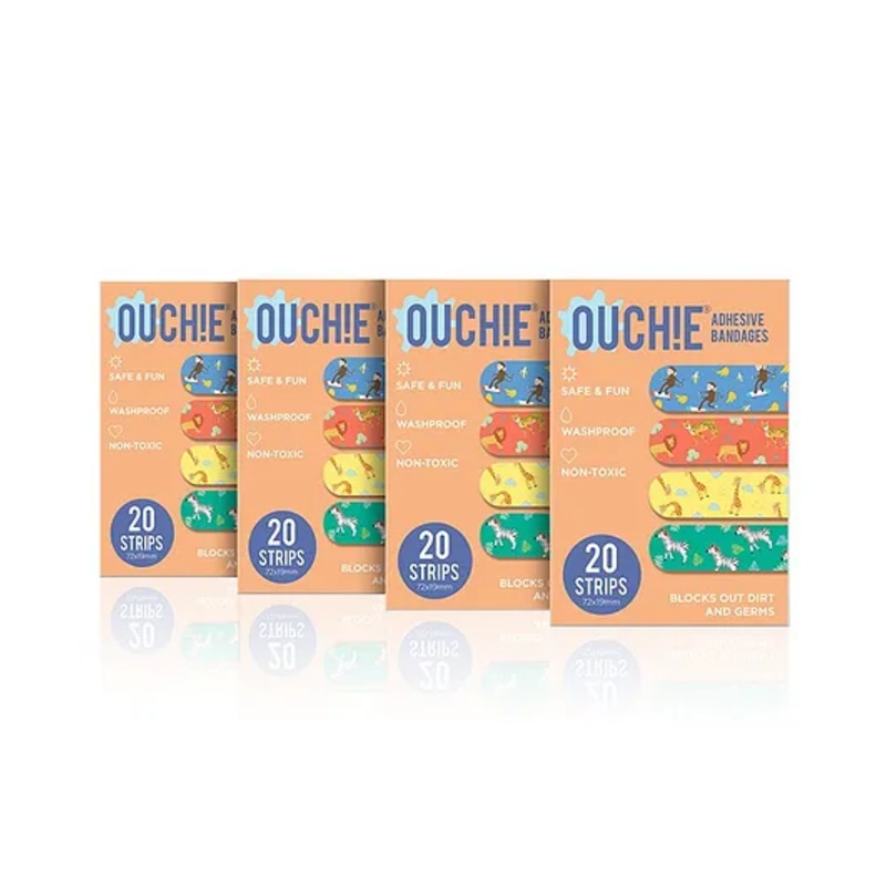 Ouchie Adhesive Bandages Pack Of 4 – 20 Strips Each