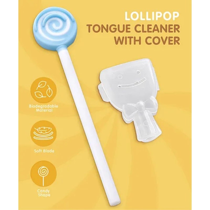 Silicone Candy Shape Tongue Cleaner – Blue