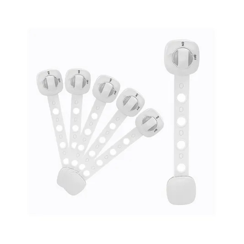 StarAndDaisy Premium Long Strap Locks for Child and Kids Safety Set of 6 – White