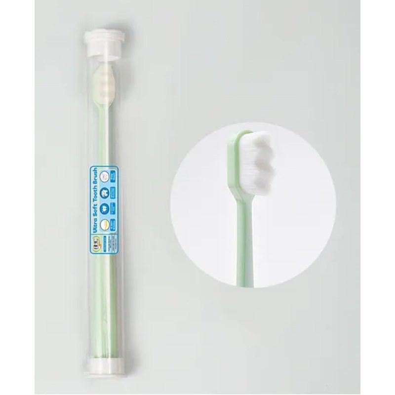 Zikku Baby Ultra Soft Nano Bristles Toothbrush With Tongue Cleaner – Light Green