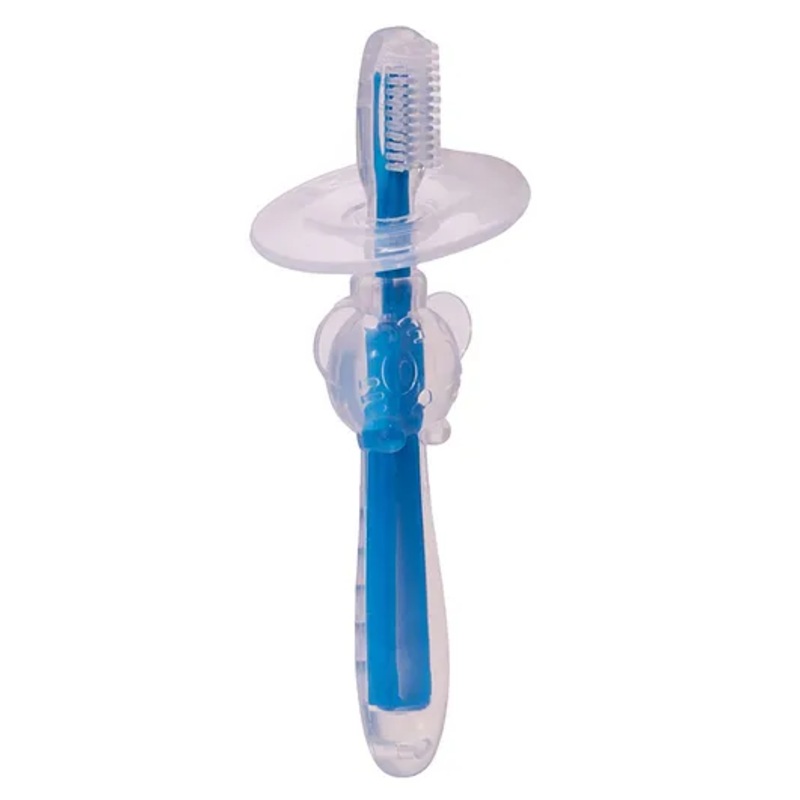 Adore Baby Training Toothbrush With Anti Choking Shield – Blue