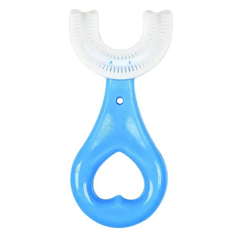 Basics Kids U Shaped Toothbrush Super Soft Bristles – Blue