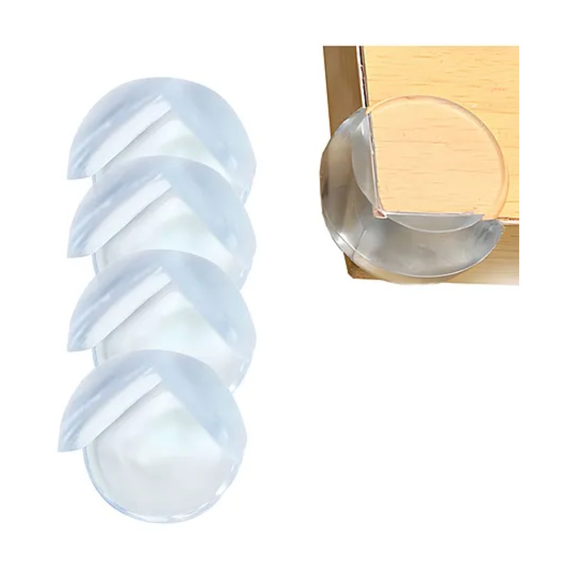 Bembika Round Shaped Baby Safety Corner Protector Pack of 4 – White
