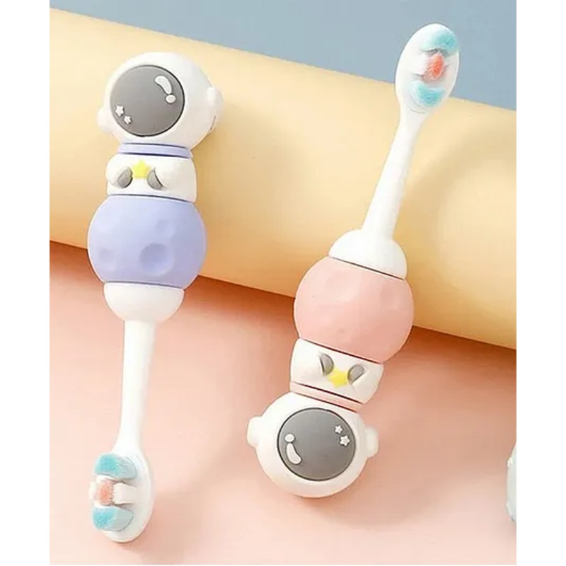Comercio Astronaut Design Cute & Soft Tooth Brush – Pink & Blue
