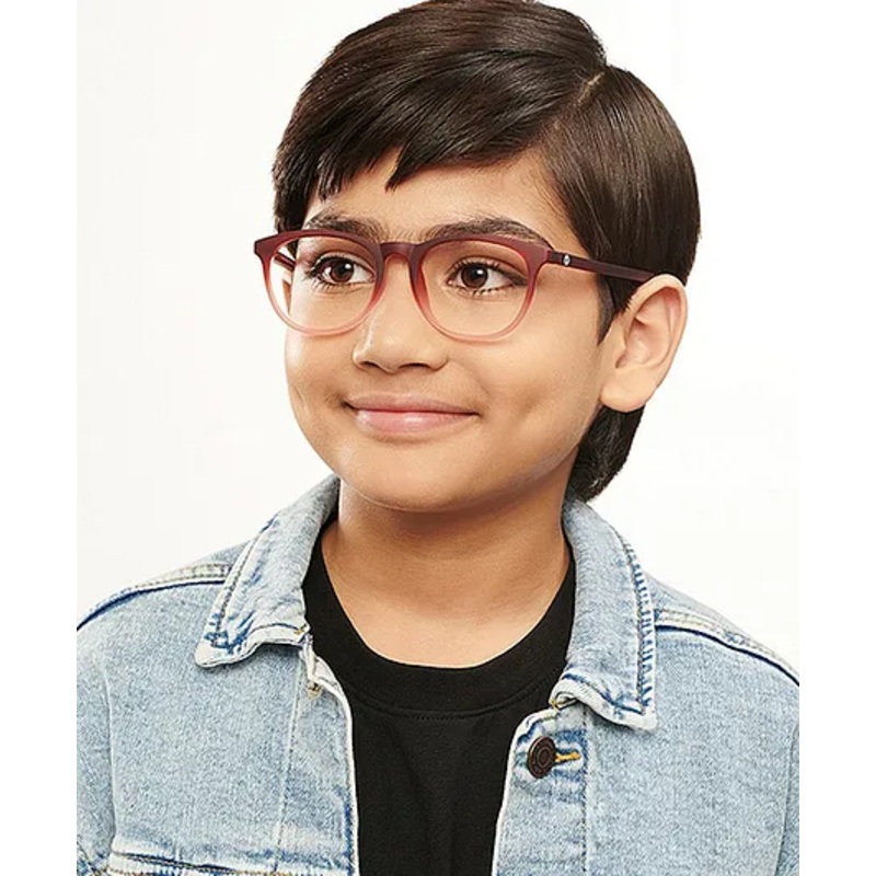 Hooper By Lenskart Hp D10015L C3 Full Rim Round Blue Block Mobile Phone & Computer Glasses – Maroon