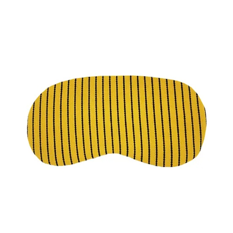 Jenna MultiLine Yellow Printed Sleeping Eye Mask