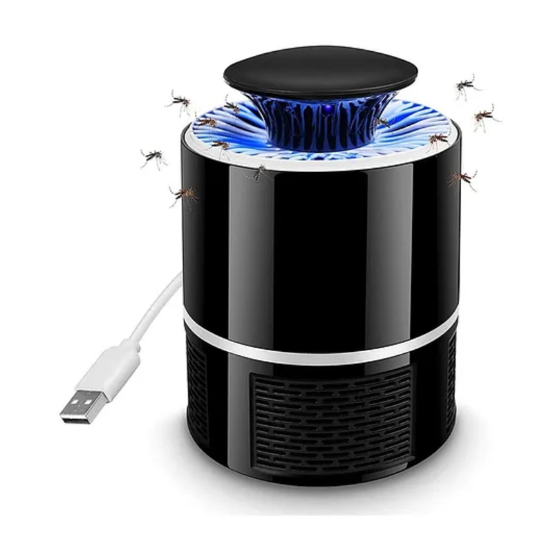 KolorFish Electric Mosquito Killer USB UV Lamp Bug Zappers No Noise No Radiation Insect Killer Flies Trap with Trap Lamp for Indoor Home – Black