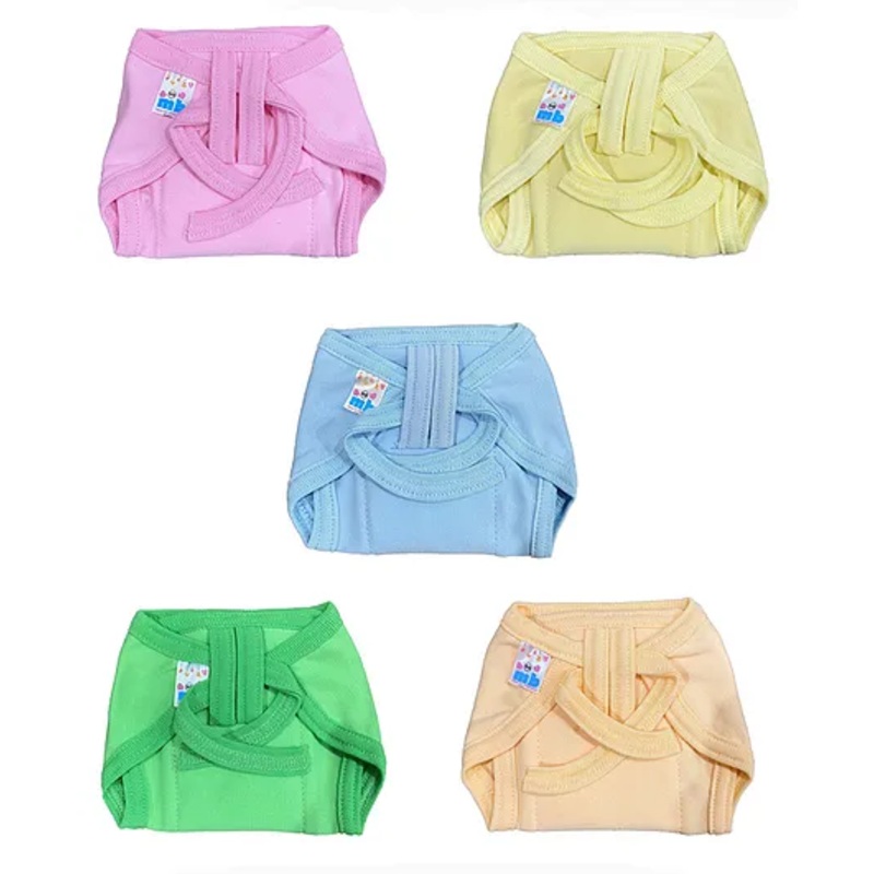 Mittenbooty Hosiery Plain Padded Nappies Pack of 5 Newborn