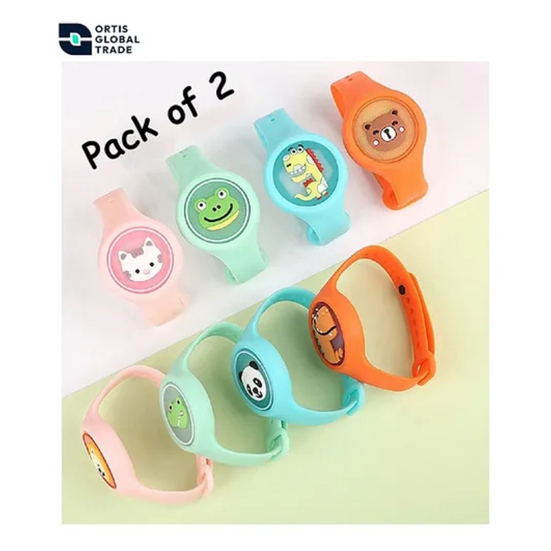 Mosquito Repellent Bands Pack of 2 (Color & Design May Vary)