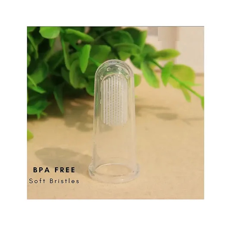 numum Baby Silicone Soft Bristles Finger Brush (Color and design may vary)