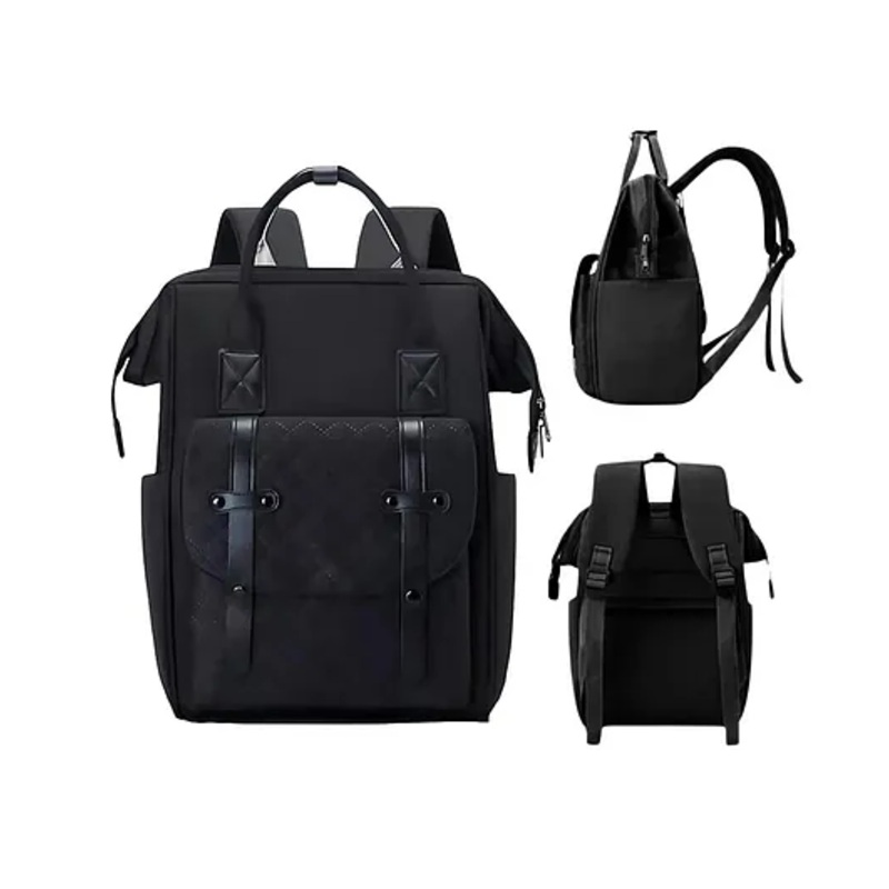 OBABY Baby Diaper Bag Spacious Multi-pocket Diaper Backpack – Black