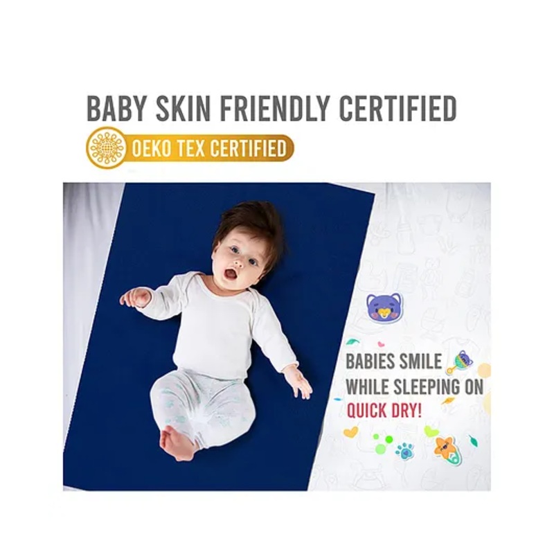 Quick Dry Small Bed Protector – Cobalt