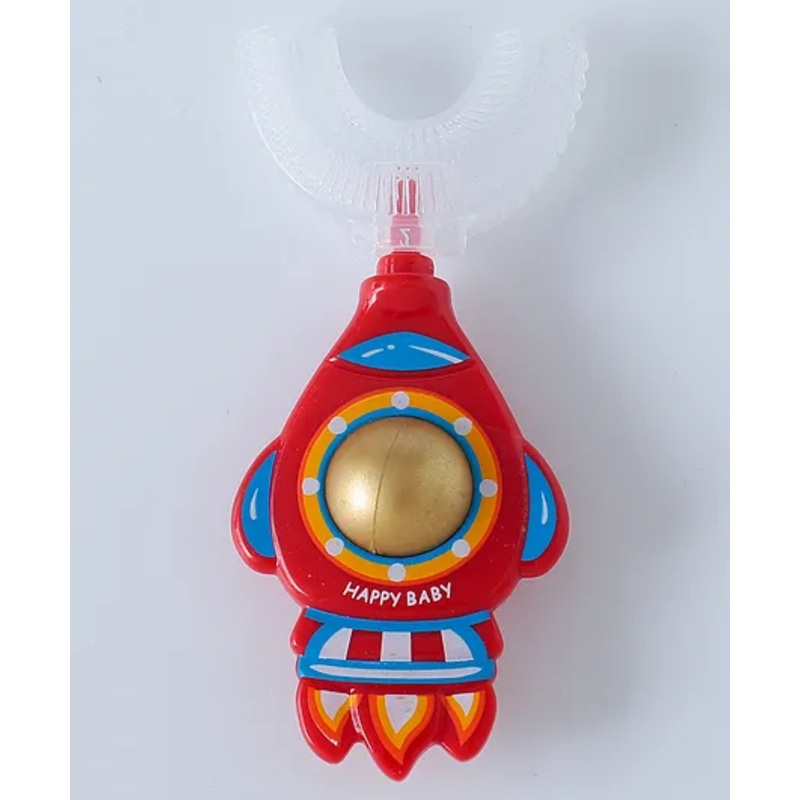Soft Silicone Space Themed BPA-Free Baby Teether –  Red