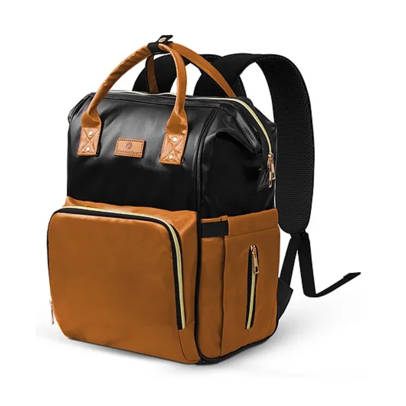 StarAndDaisy Baby Bag for Mother Travel Diaper Bag with Insulated Baby Bottle Pocket Diaper Bag for Mothers for Travel with Multi Compartments, Waterproof -Brown