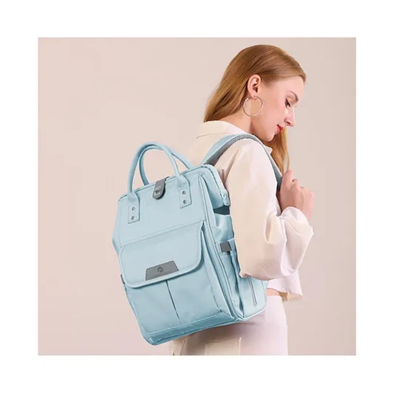 StarAndDaisy Baby Diaper Bag for Mothers Mom Travel Maternity Backpack with Insulated Milk Bottle Pocket Multi Compartments Waterproof Travel Friendly Lightweight – Blue