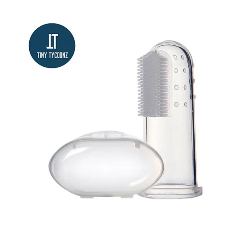 Tiny Tycoonz Soft Silicone Finger Toothbrush – White
