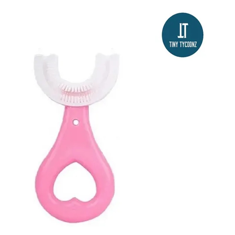 Tiny Tycoonz Soft Sillicone U-Shaped Toothbrush – Pink