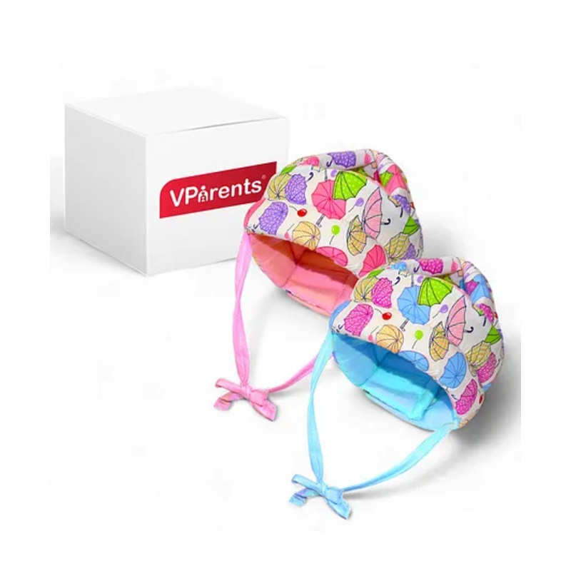 Vparents Chunky Baby Head Protector for Safety Proper Air Ventilation & Corner Guard Protection Pack of 2 – Pink and Blue