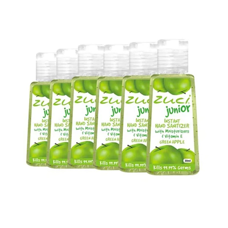 Zuci Junior Green Apple Hand Sanitizer Pack of 12 – 30 ml Each