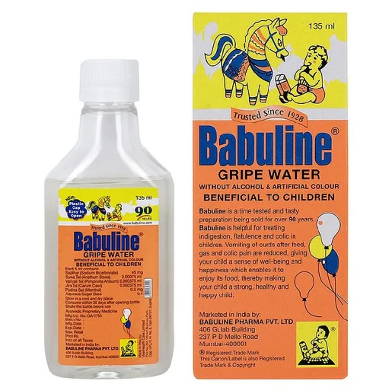 Babuline Ayurvedic Gripe Water Bottles Pack of 3 – 135 ml Each