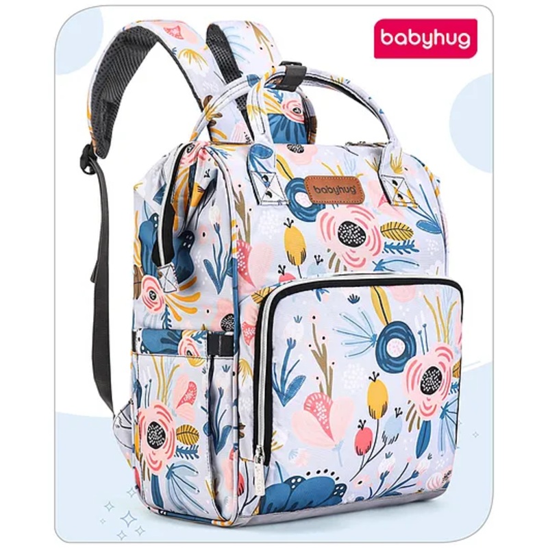 Babyhug Multipurpose Spacious Diaper Backpack Floral Print – Multicolor