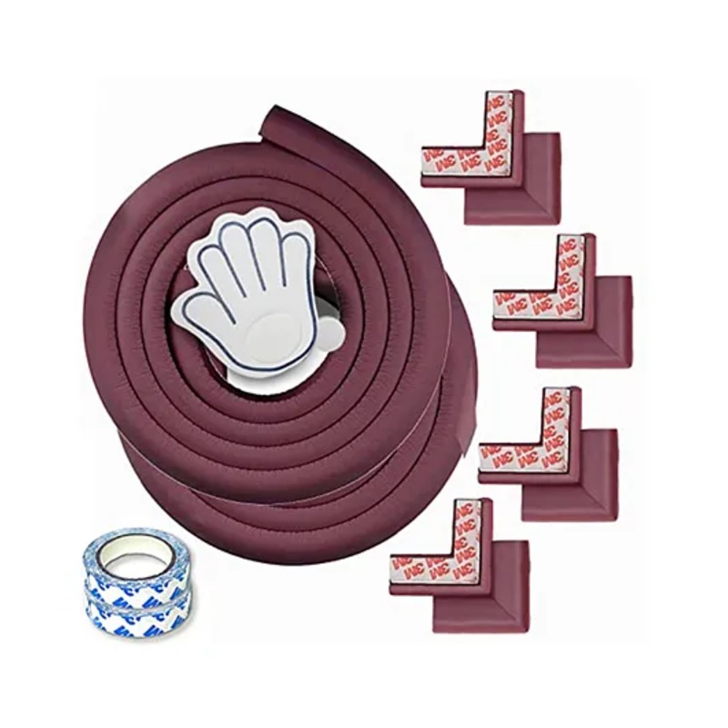 BabyPro Lab Tested – Certified (Set of 11) Baby Proofing Combo of 2 Pre-Taped Edge Guard – 4 Meters 8 Corner Protectors for Sharp Edges & 1 Finger Pinch Guard