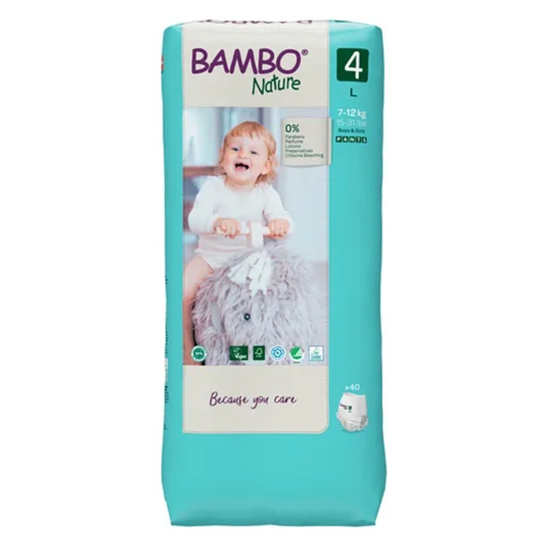 Bambo Nature ECO Pant Style Diapers Large – 40 Pieces