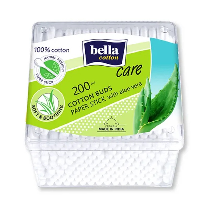 Bella Cotton Buds Box Paper Stick – 200 Pieces