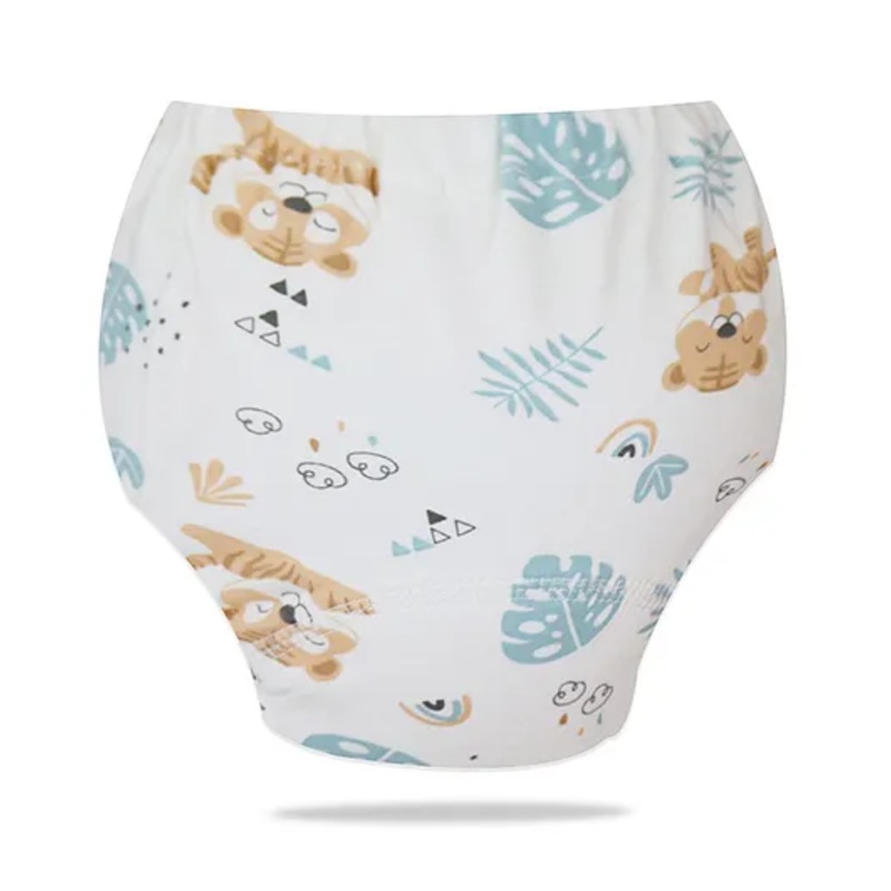 Bembika Babies Cotton Potty Training Pants Cute Tiger Printed Medium – White