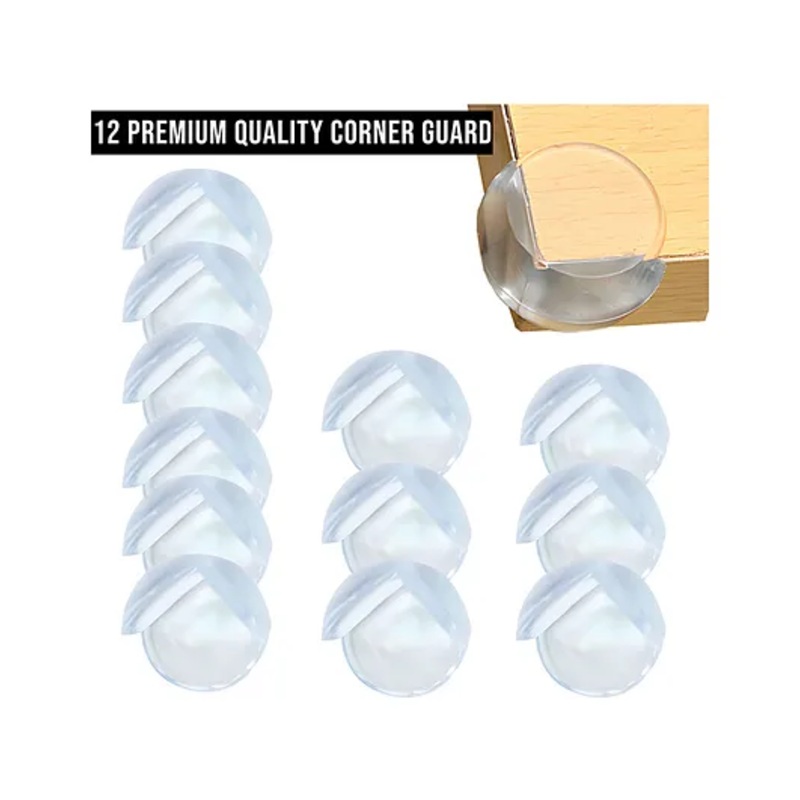 Bembika Baby Safety Corner Protector Edge & Corner Guards Round Curved 12 Pieces – White