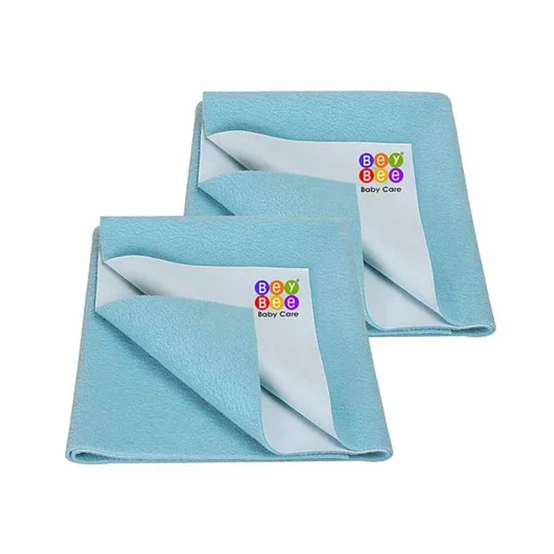 BeyBee Waterproof Bed Protector Medium Size Pack of 2 – Blue