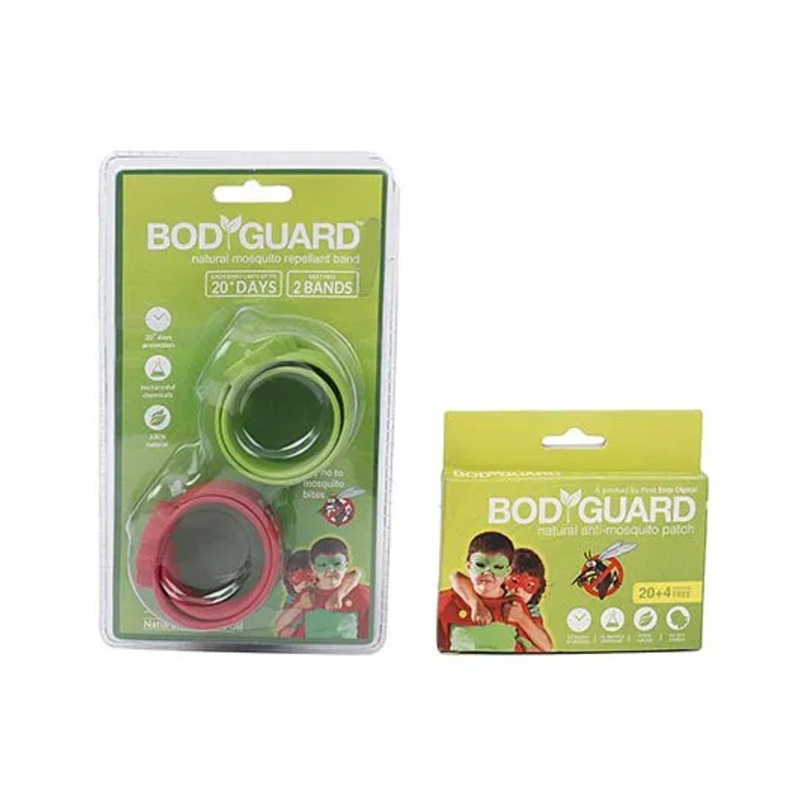 Bodyguard Natural Mosquito Repellent Patches And Band – 24 Patches & Set Of 2 Bands