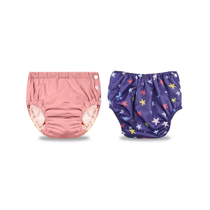 Chinmay Kids Reusable Swimwear Diaper Pool Pants Pack of 2 – Light Pink & Navy Blue