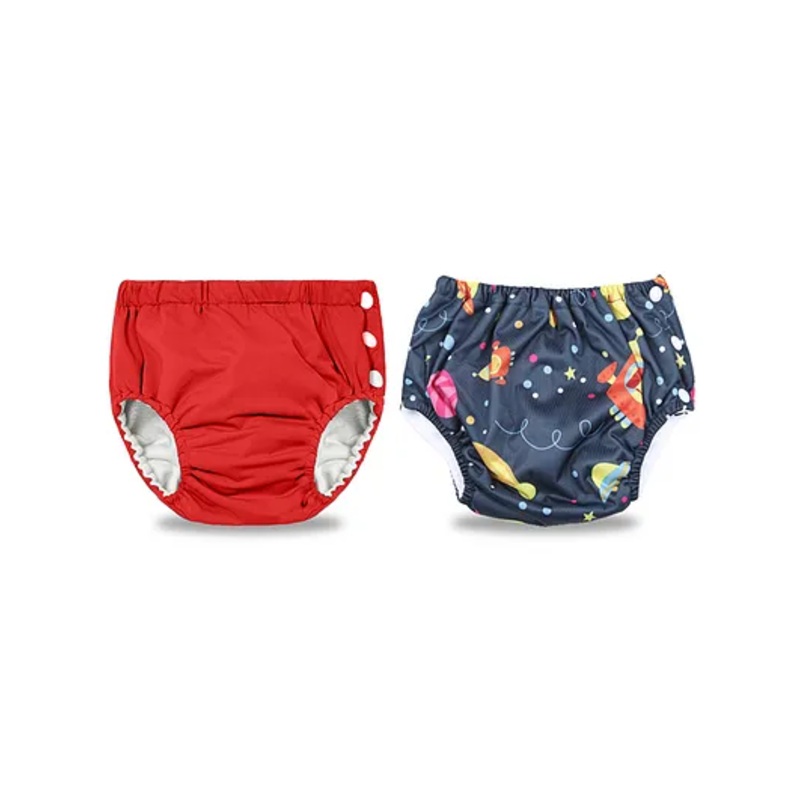 Chinmay Kids Reusable Swimwear Diaper – Red and Dark Blue