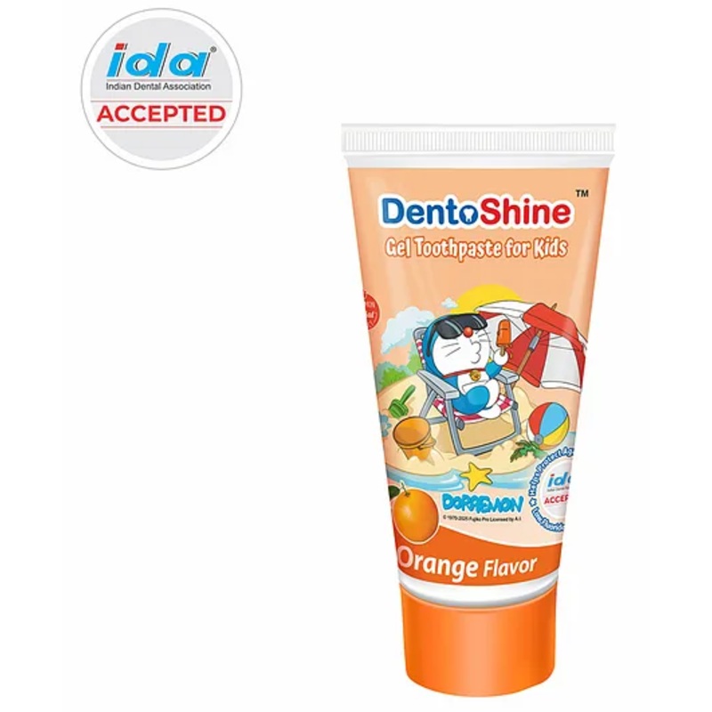 DentoShine Doraemon Orange Flavoured Gel Toothpaste – 80 gm