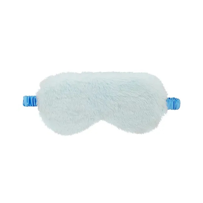 Jenna Silk Fur Plain Sleeping Eye Mask – Light Blue