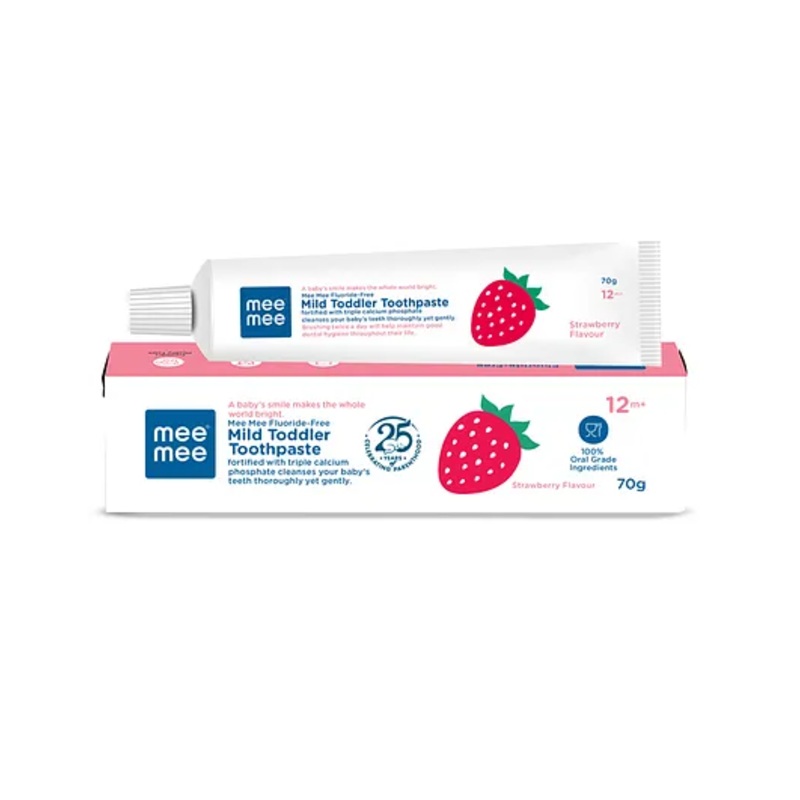 Mee Mee Fluoride-Free Strawberry Flavor Toothpaste – 70 Gram