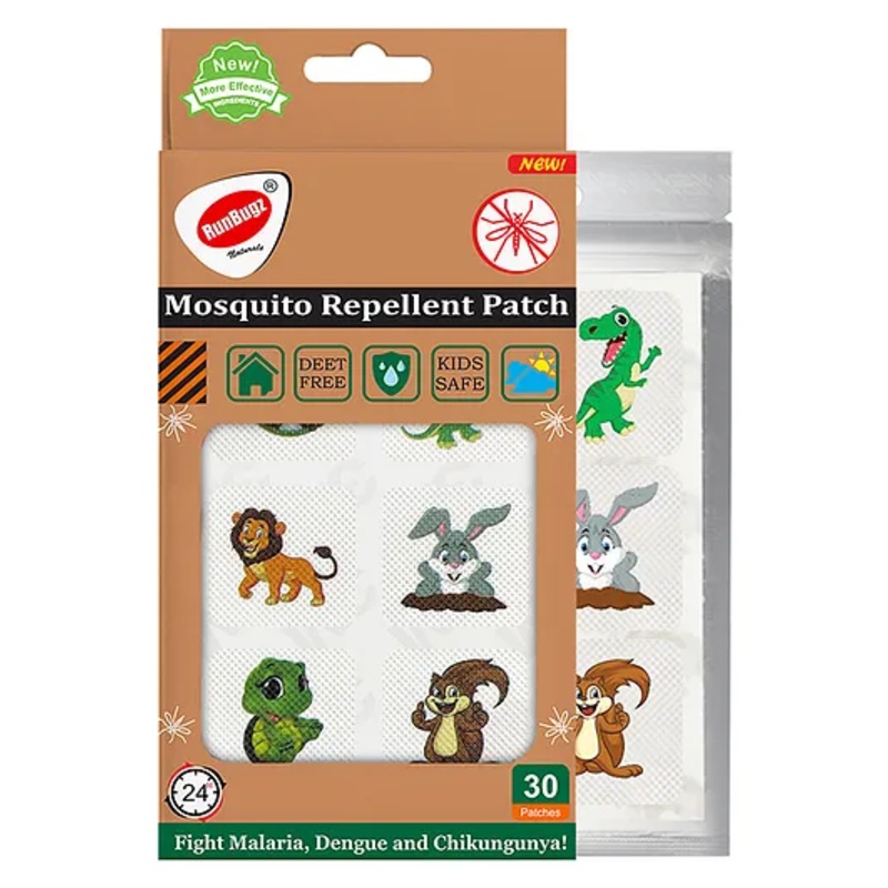 Runbugz Mosquito Repellent Patches – Printed (30) – Animal