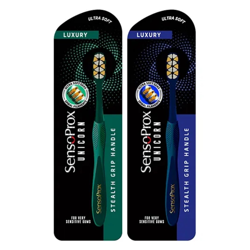 SensoProx Unicorn Toothbrush Pack of 2 – Green & Blue