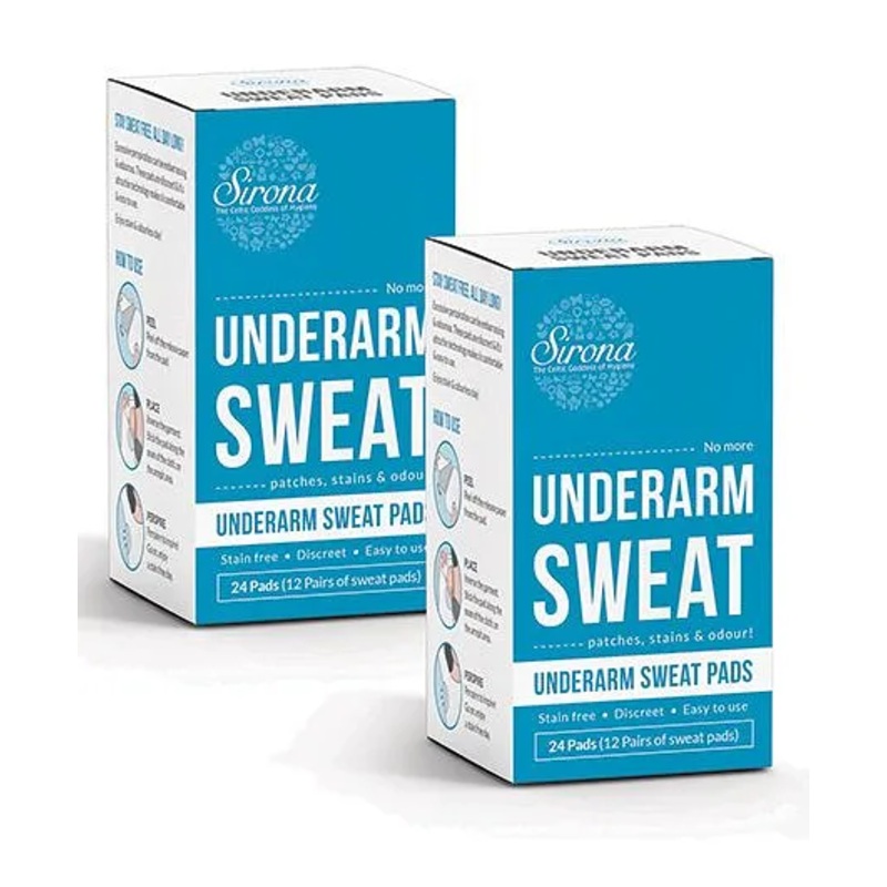 Sirona Under Arm Sweat Pads Pack of 2 – 24 Pads Each