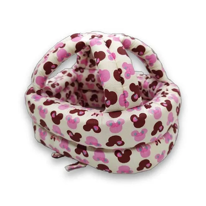 Syga Adjustable Cushioned Baby Safety Helmet Micky Mouse Print – Multicolor