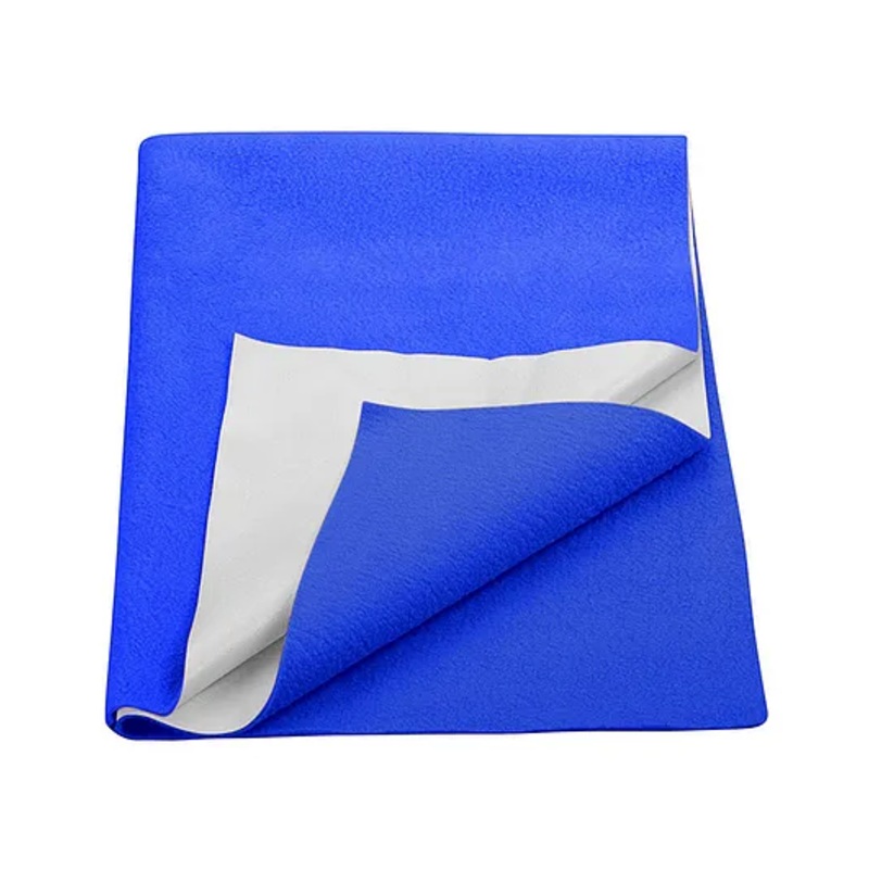 Trance Home Linen Fleece Quick Dry Waterproof Breathable Bed Protector Dry Sheet for Kids- King, Ink Blue