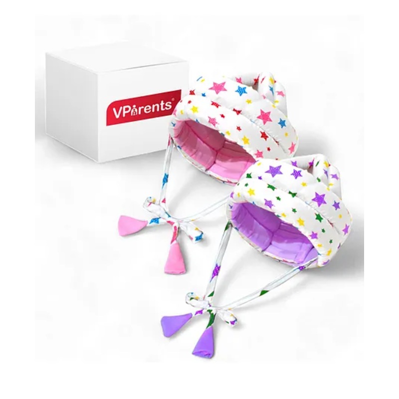 Vparents Joy Baby Head Protector for Safety with Proper Air Ventilation & Corner Guard Protection Pack of 2 – Pink and Purple