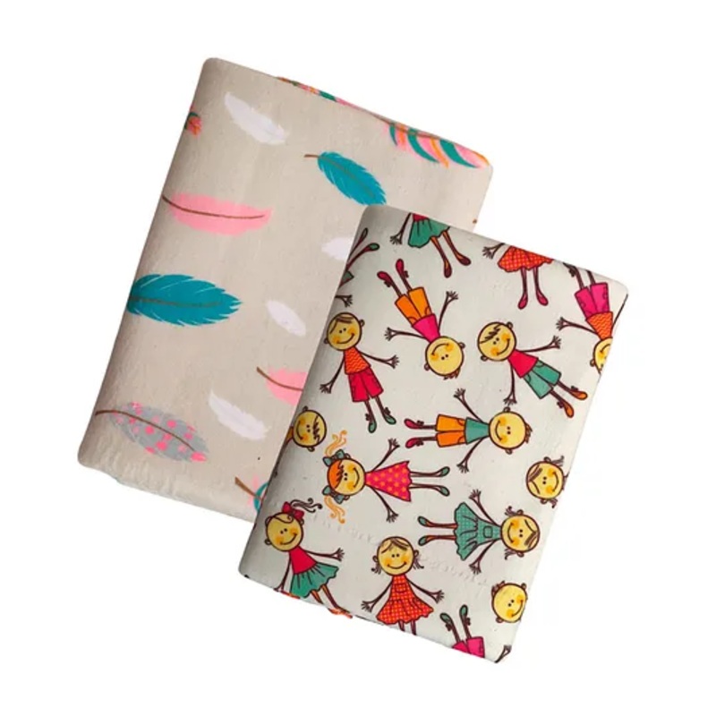 Zikku Dry Sheet Bed Protector Waterproof Mat Quick Absorbency Combo Extra Small  Kids & Leaf Print – Multicolour