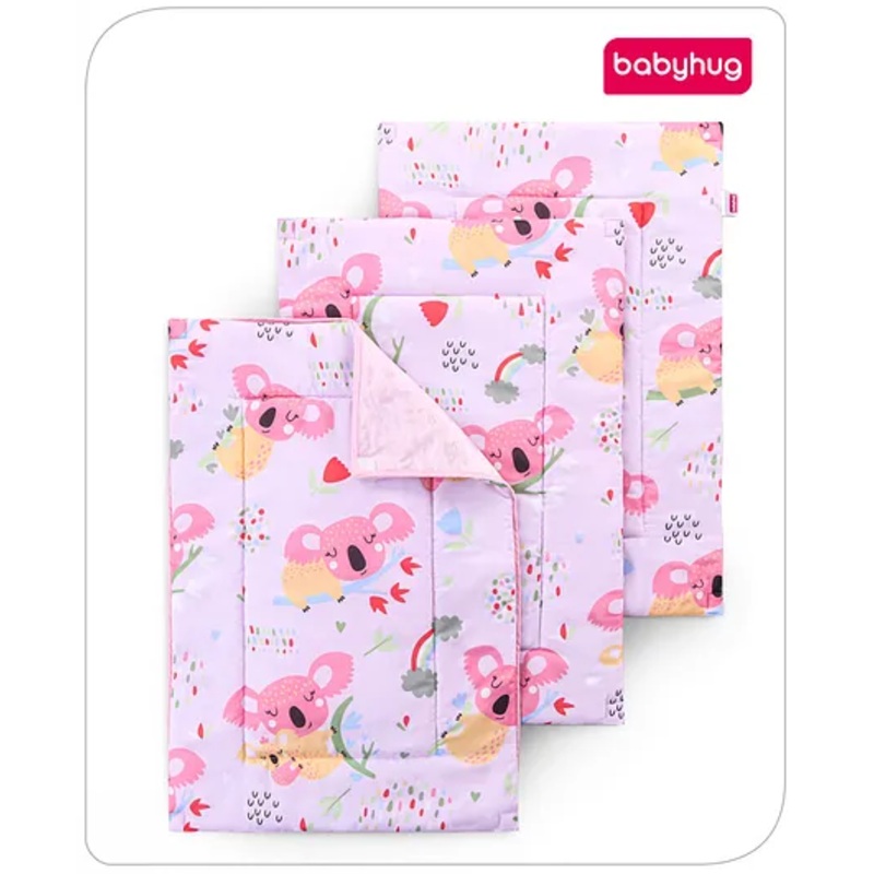 Babyhug Multi Purpose Baby Mat With Koala Print Set Of 3 – Lilac