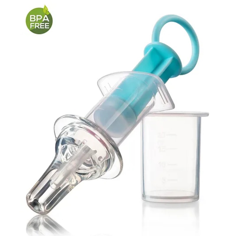 Babyhug Silicone Medicine Feeder with pacifier Cap – Blue