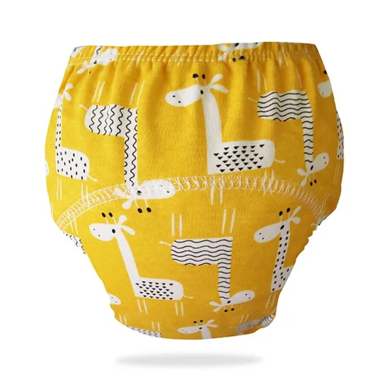 Bembika Babies Cotton Potty Training Pants  Giraffe  Printed Medium – Yellow