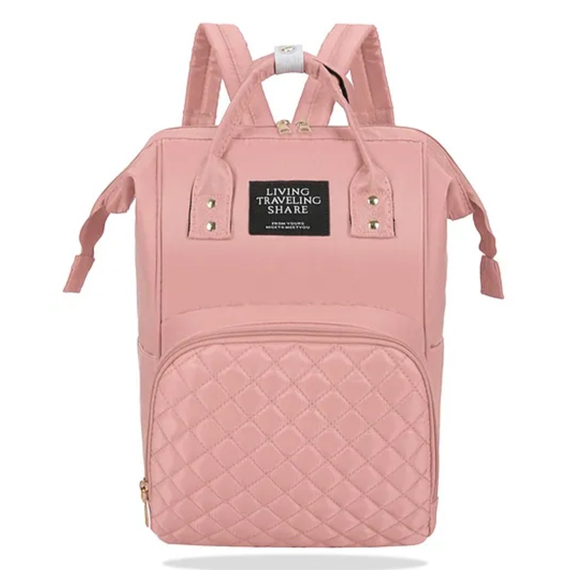 Bembika Diaper Bags For Mom And Dad Kids Diaper Bags For Travel Backpack – Chex  Light Pink