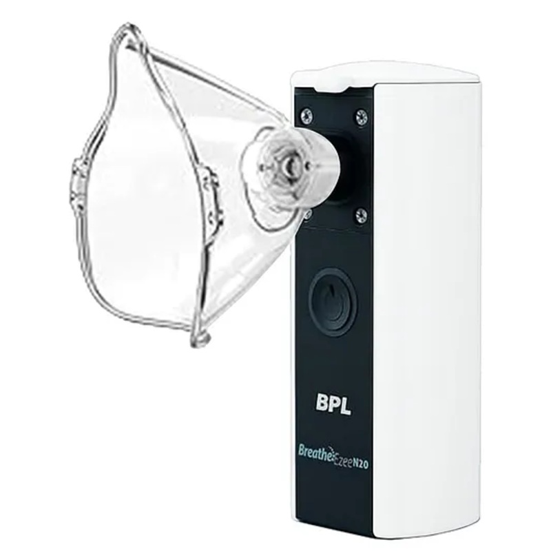 BPL Medical Technologies Breath Ezee N20 Handheld Mesh Nebulizer Machine – Cool Mist Inhaler, No Noise, Personal Inhalers For Breathing Problems Lightweight, Travel Friendly For Adults & Kids – White
